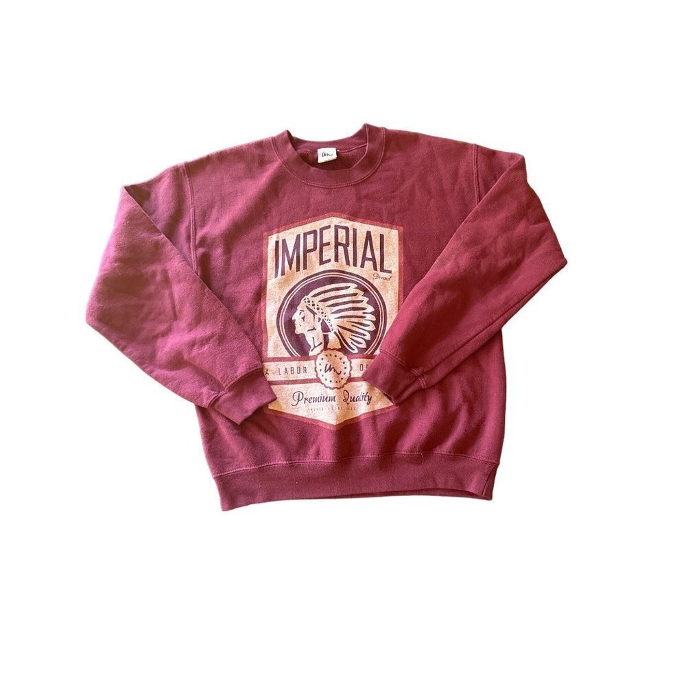 im‎ Imperial Brand Labor of Love Burgundy Sweatshirt Size Small